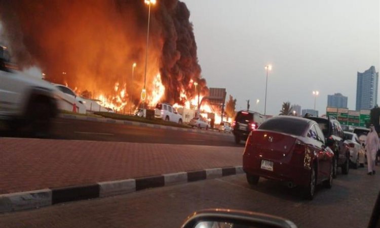 حريق ضخم في الإمارات بعد 24 ساعة من انفجار لبنان 