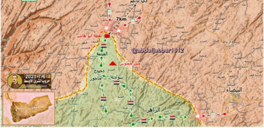 بالخريطة..تعرف على المناطق الجديدة التي سيطرت عليها قوات الجيش في البيضاء