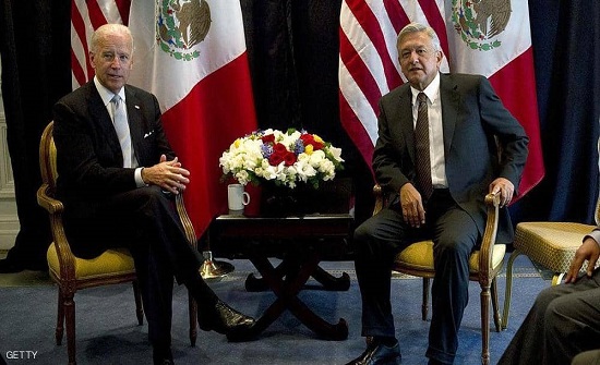جوبايدن والرئيس المكسيكي