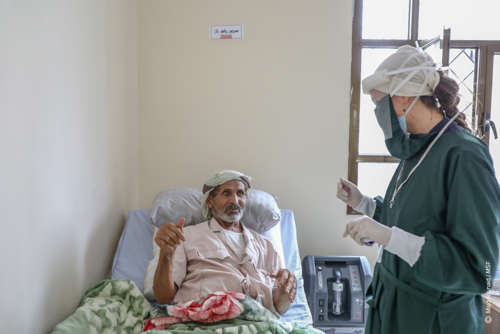 أطباء بلا حدود تعلن استقبال عشرات المرضى بكورونا في إب