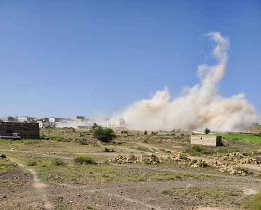 شاهد صورة منزل السباعي بعد تفجيره من قبل الحوثيين