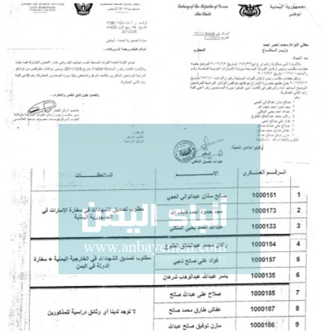 صور وثائق تكشف حصول أقارب الرئيس السابق على منح دراسية في الخارج دون أي مؤهلات