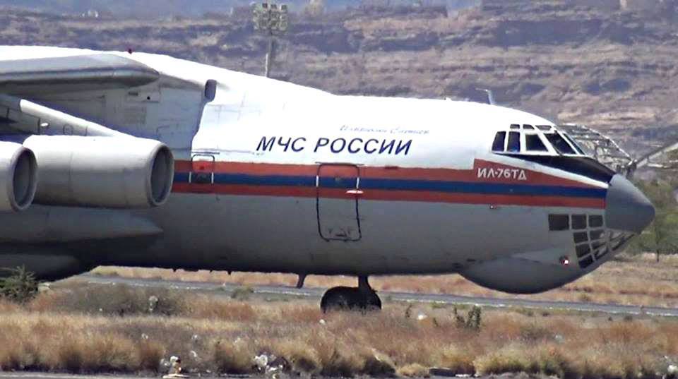 طائرة روسية في مطار صنعاء الدولي