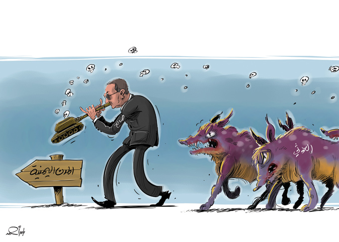 كاريكاتير  : العرب الدولية : صالح والحوثي