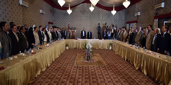 أول صورة لأجتماع «المجلس السياسي» بين الحوثيين وصالح لأدارة البلاد
