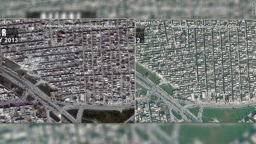 سورية: صور الأقمار الصناعية للدمار بمدينة حلب