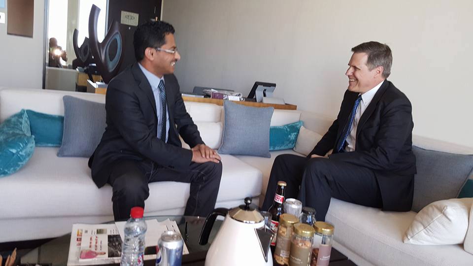 السفير الأمريكي لدى اليمن، ماثيو تولر يلتقي علي البخيتي في الريا