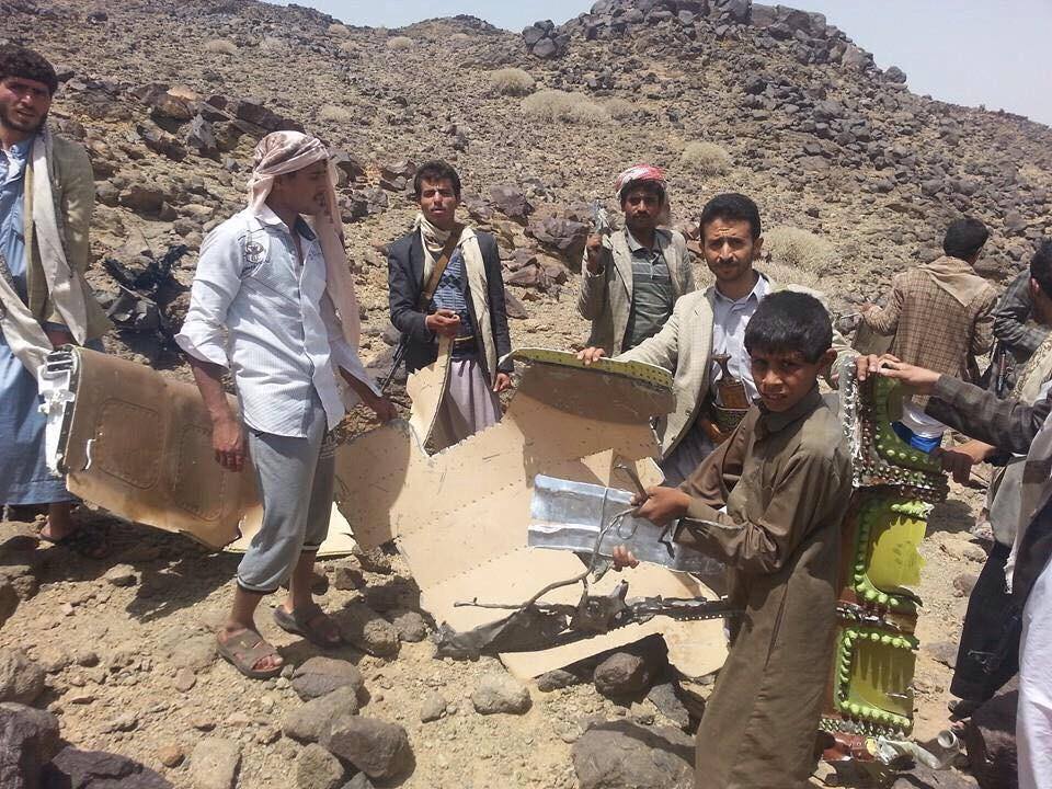 شاهد الصور الأولية لحطام «الطائرة الحربية المغربية» المفقودة في الأجواء اليمنية