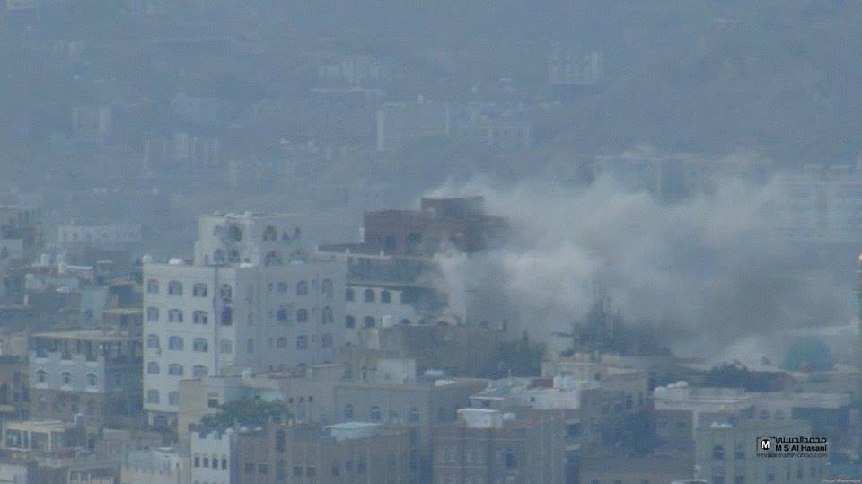 قصف مليشيا ‏الحوثي وعصابات المخلوع بمدافع 