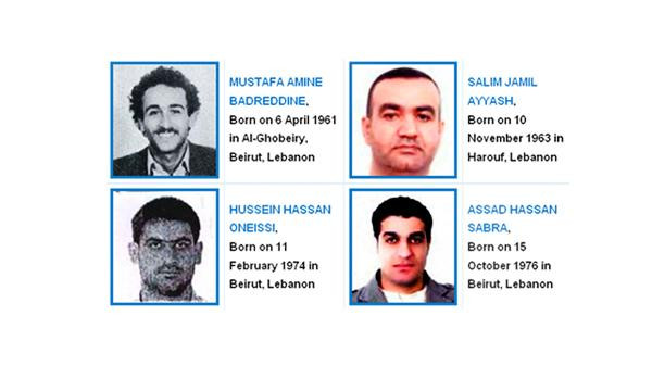 قصة عناصر حزب الله الـ5 المتهمين باغتيال الحريري