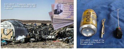 تنظيم الدولة ينشر صورة القنبلة التي أسقطت الطائرة الروسية ويكشف عن تفاصيل جديدة