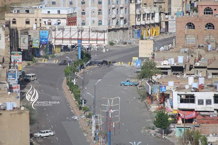 منفذ حوض الأشرف المغلق من قبل الحوثيين