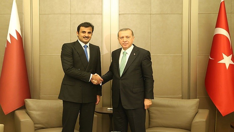 الرئيس التركي رجب طيب أردوغان وأمير قطر الشيخ تميم بن حمد