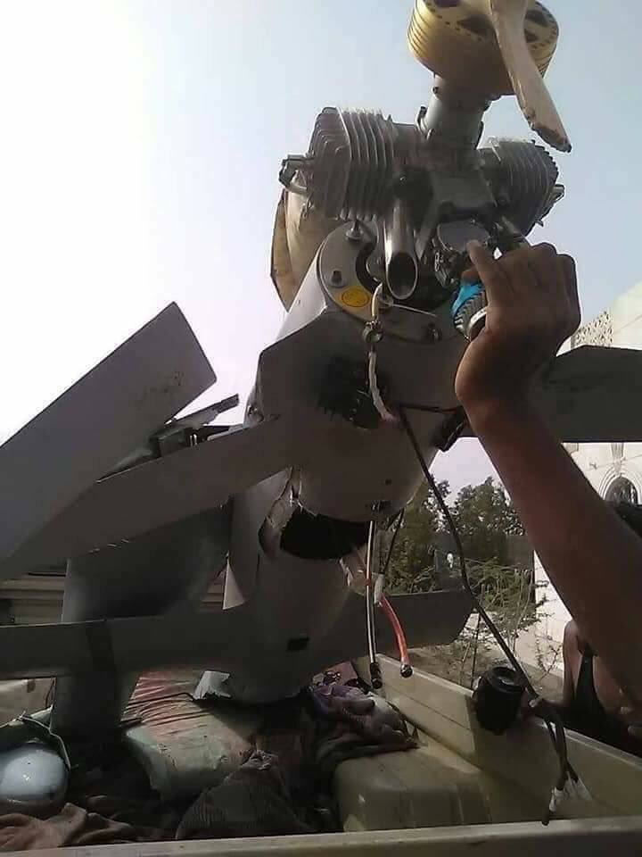 إسقاط طائرة بدون طيار استطلاعية تابعه لمليشيات الحوثي بالقرب من مطار الحديدة