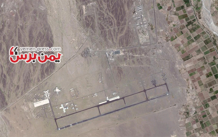 قاعدة العند الجوية بمحافظة لحج (صورة خبر الأقمار الصناعية)