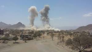 قصف لطائرات التحالف شمال اليمن (ارشيف)