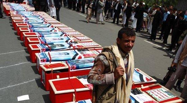 وصول عشرات القتلى والجرحى من الحوثيين إلى دمت والرضمة بينهم قيادي حوثي بارز
