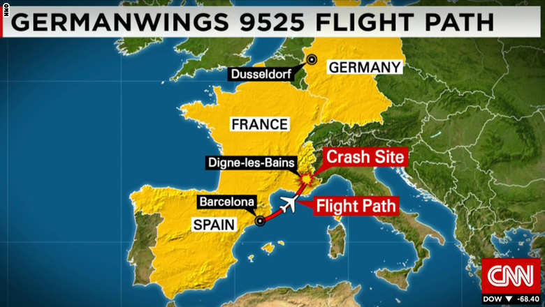 كل ما يمكن أن تعرفه عن كارثة الرحلة 9525 أمس.. أقلعت من برشلونة وهوت في «آلب» فرنسا