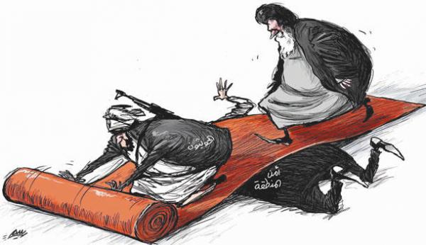 كاريكاتير: كيف مهد الحوثيون الطريق أمام إيران لتحقيق طموحها في السيطرة على اليمن
