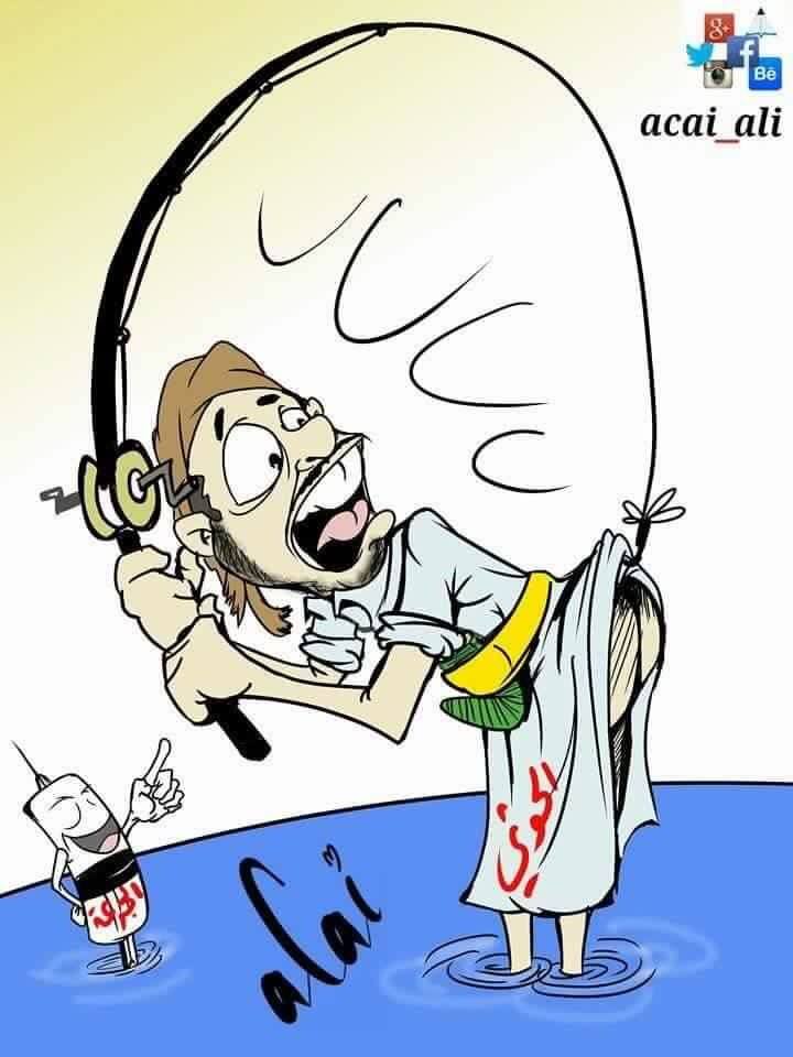 كاريكاتير: الحوثي وتعويم الجرعة